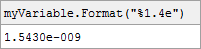Output formatted Variable in specified format.