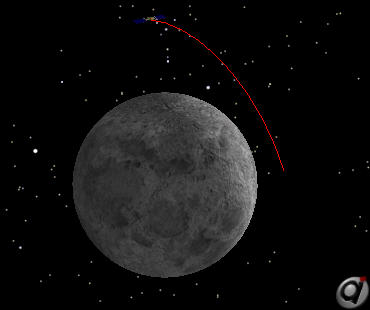 Moon-orbiting Spacecraft