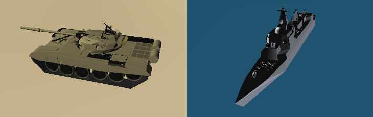Close-ups of target and receiver