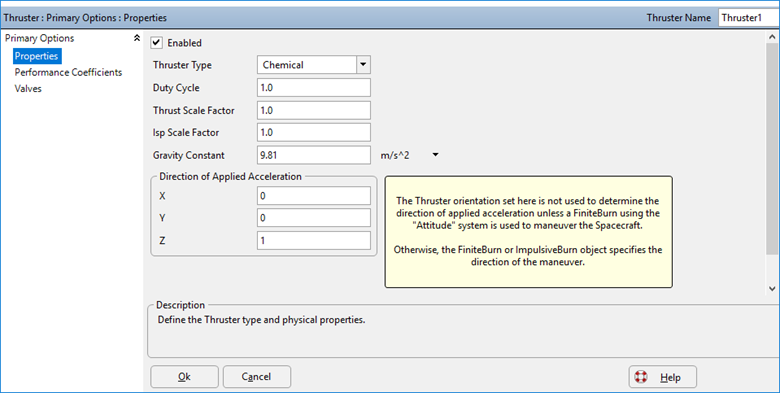 Thruster Object Editor  