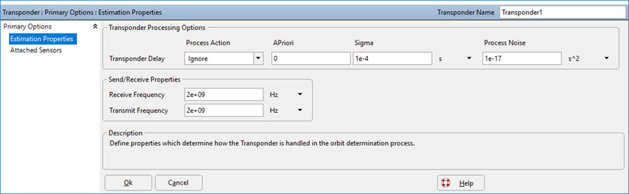 Transponder OD Properties